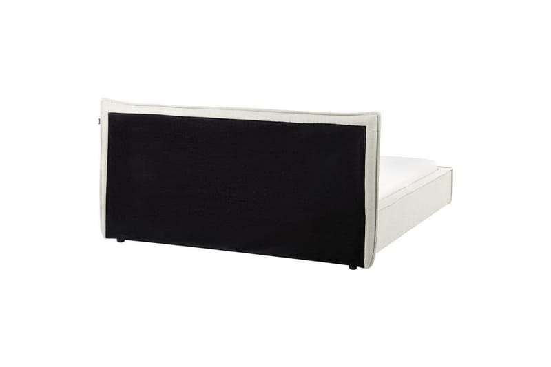 Seng med lamelramme Lestre - Hvid, Sort, 160x200 cm - Møbler - Senge - Sengeramme & sengestel