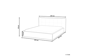 Seng med lamelramme Lestre - Hvid, Sort, 160x200 cm - Møbler - Senge - Sengeramme & sengestel