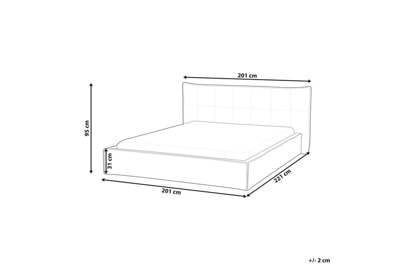Seng med lamelramme Lestre - Hvid, Sort, 160x200 cm - Møbler - Senge - Sengeramme & sengestel