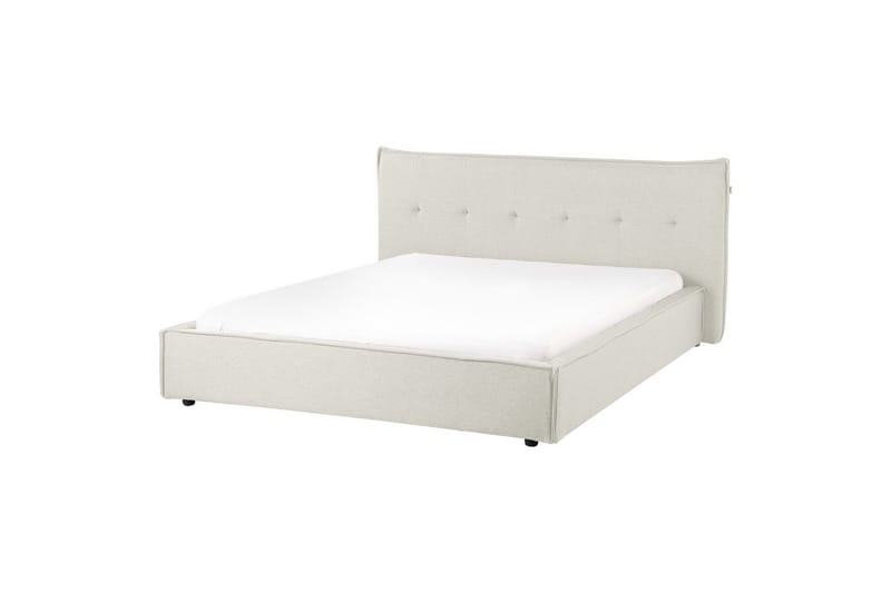 Seng med lamelramme Lestre, Hvid, Sort, 160x200 cm