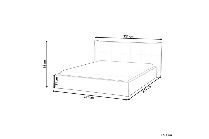 Seng med lamelramme Lestre - Hvid, Sort, 180x200 cm - Møbler - Senge - Sengeramme & sengestel