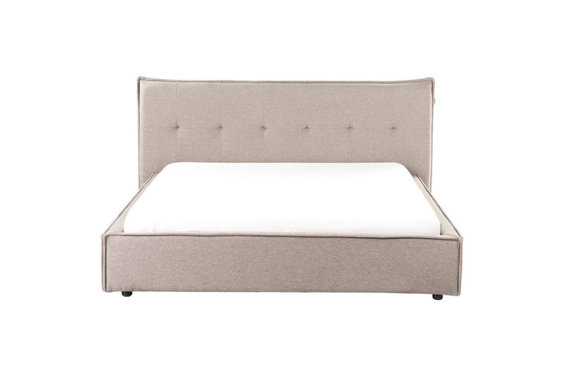 Seng med lamelramme Lestre - Taupe, sort, 160x200 cm - Møbler - Senge - Sengeramme & sengestel