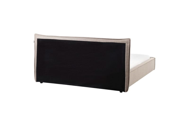 Seng med lamelramme Lestre - Taupe, sort, 160x200 cm - Møbler - Senge - Sengeramme & sengestel