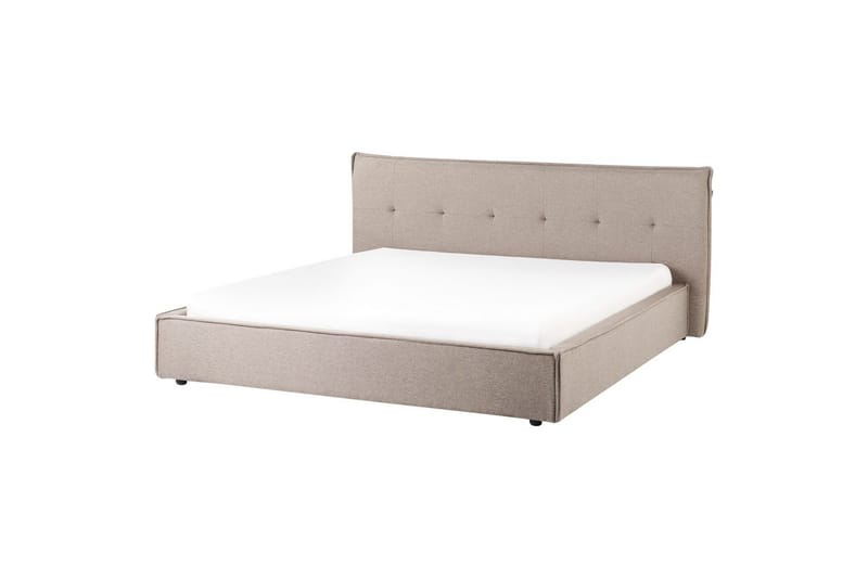 Seng med lamelramme Lestre, Taupe, sort, 180x200 cm