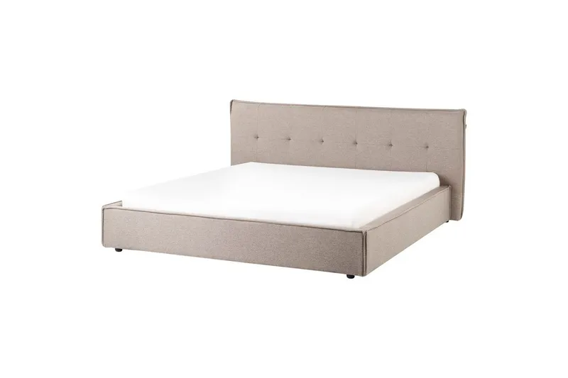 Seng med lamelramme Lestre - Taupe, sort, 180x200 cm - Møbler - Senge - Sengeramme & sengestel
