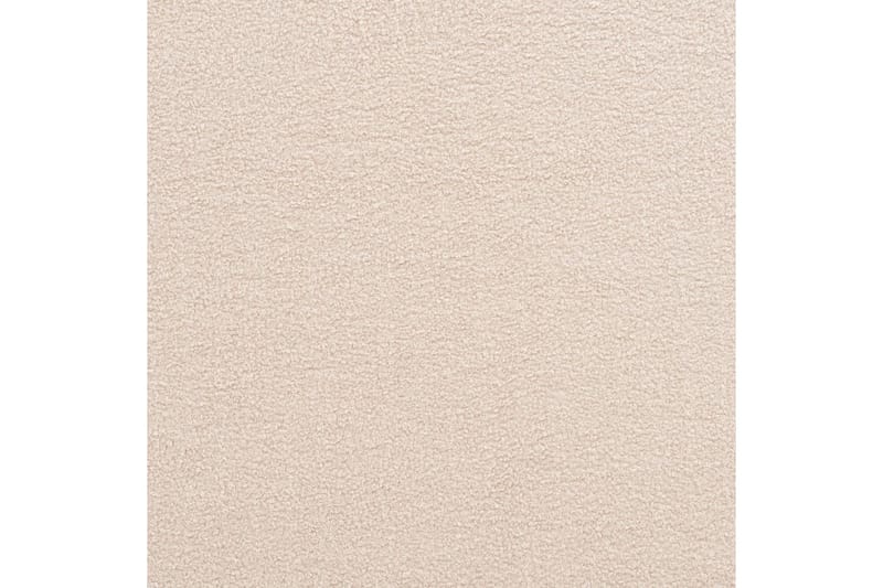 Seng med lamelramme Limanton - Beige, lyst træ, sort/Bouclé, 160x200 cm - Møbler - Senge - Sengeramme & sengestel