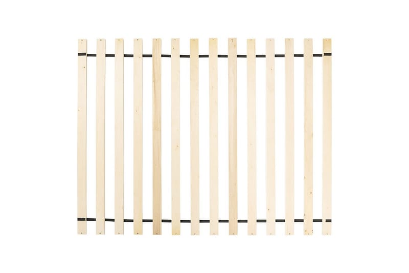 Seng med lamelramme Limanton - Brun, lyst træ, sort/Kunstlæder, Brun, lyst træ, sort/kunstlæder, 140x200 cm - Møbler - Senge - Sengeramme & sengestel