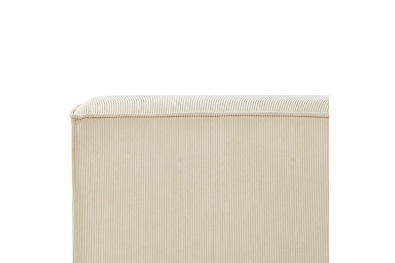 Seng med lamelramme Linards - Beige/Fløjl, Beige/fløjl, 160x200 cm - Møbler - Senge - Sengeramme & sengestel