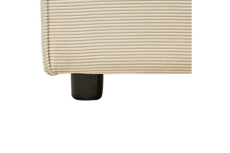 Seng med lamelramme Linards - Beige/Fløjl, Beige/fløjl, 180x200 cm - Møbler - Senge - Sengeramme & sengestel