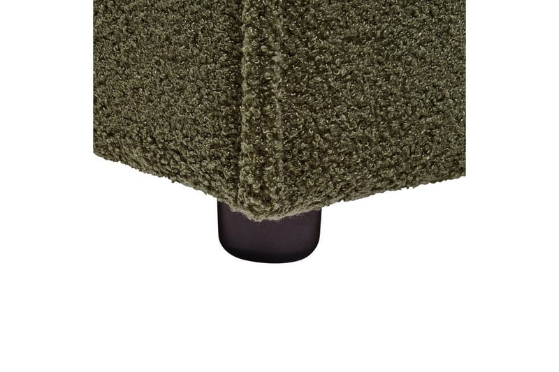 Seng med lamelramme Linards - Grøn/Bouclé, 160x200 cm - Møbler - Senge - Sengeramme & sengestel