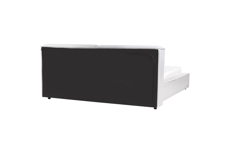 Seng med lamelramme Linards - Hvid/Bouclé, 160x200 cm - Møbler - Senge - Sengeramme & sengestel