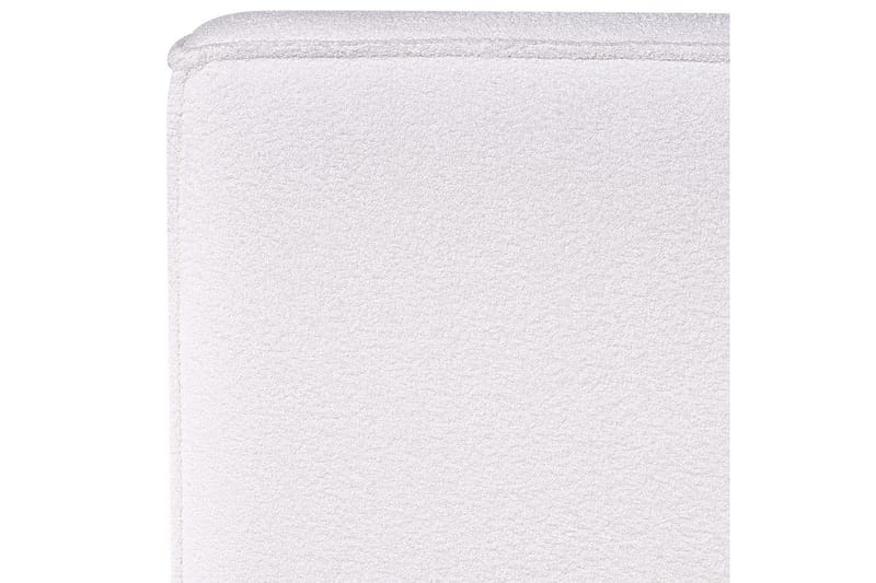 Seng med lamelramme Linards - Hvid/Bouclé, 160x200 cm - Møbler - Senge - Sengeramme & sengestel