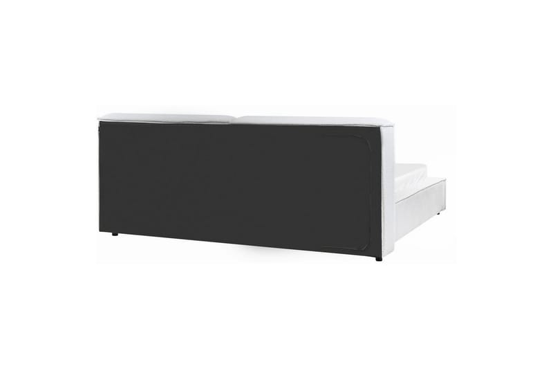 Seng med lamelramme Linards - Hvid/Bouclé, 180x200 cm - Møbler - Senge - Sengeramme & sengestel