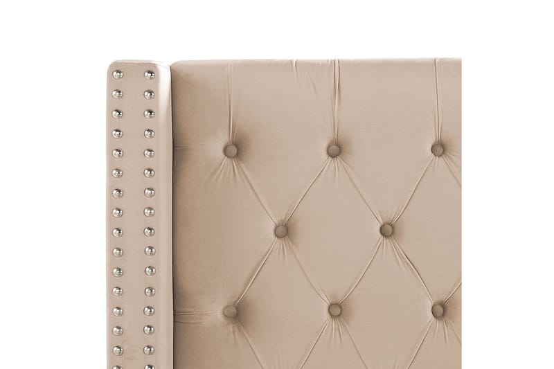 Seng med lamelramme Lubbon - Beige, Sølv, Beige, sølv, 140x200 cm - Møbler - Senge - Sengeramme & sengestel