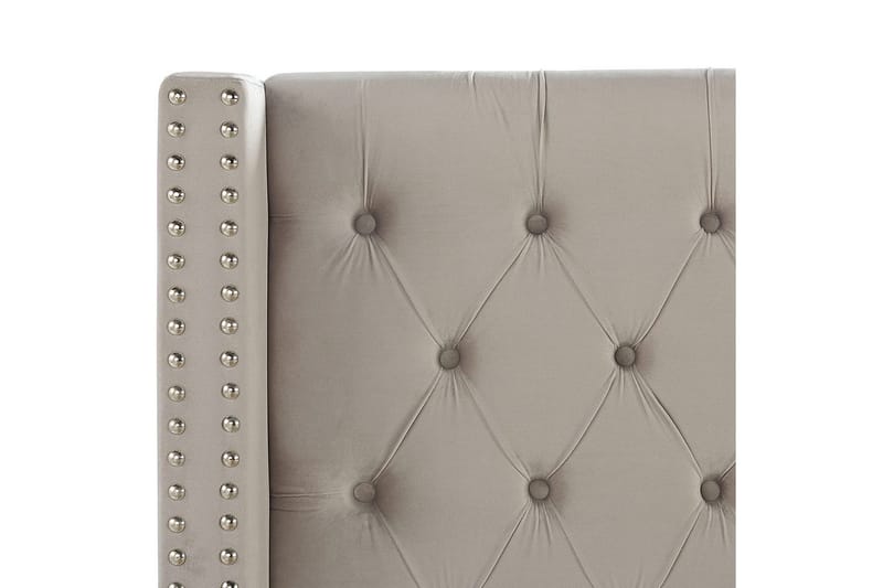 Seng med lamelramme Lubbon - Lys grå, sølv, Lys grå, Sølv, Lysegrå, Sølv, 180x200 cm - Møbler - Senge - Sengeramme & sengestel