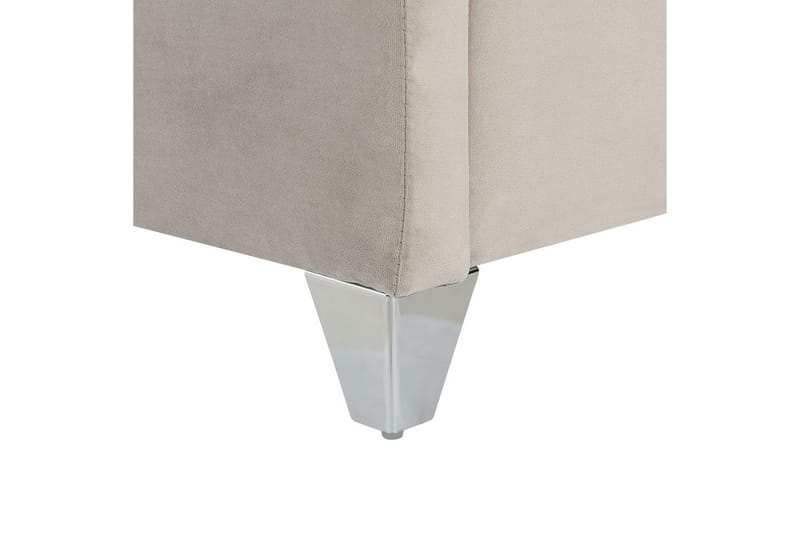 Seng med lamelramme Lubbon - Lys grå, sølv, Lys grå, Sølv, Lysegrå, Sølv, 180x200 cm - Møbler - Senge - Sengeramme & sengestel