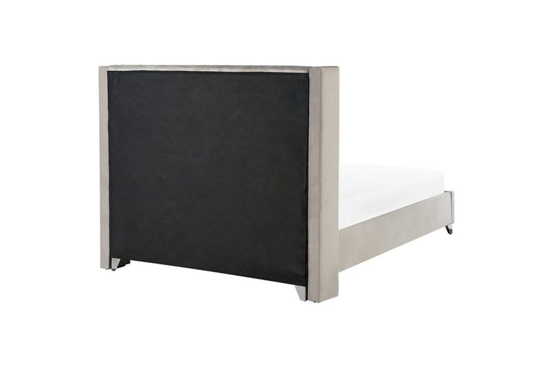 Seng med lamelramme Lubbon - Lys grå, sølv, Lys grå, Sølv, Lysegrå, Sølv, 180x200 cm - Møbler - Senge - Sengeramme & sengestel