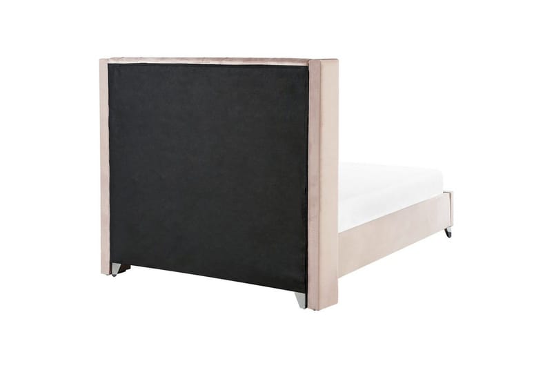 Seng med lamelramme Lubbon - Rosa, Sølv, Rosa, sølv, 160x200 cm - Møbler - Senge - Sengeramme & sengestel