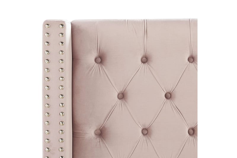 Seng med lamelramme Lubbon - Rosa, Sølv, Rosa, sølv, 180x200 cm - Møbler - Senge - Sengeramme & sengestel