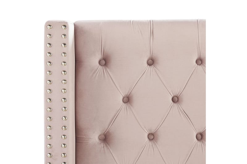 Seng med lamelramme Lubbon - Rosa, Sølv, Rosa, sølv, 180x200 cm - Møbler - Senge - Sengeramme & sengestel