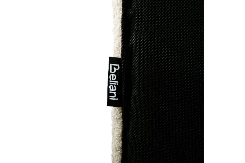 Seng med lamelramme Lunan - Beige, sort/Bouclé, 140x200 cm - Møbler - Senge - Sengeramme & sengestel