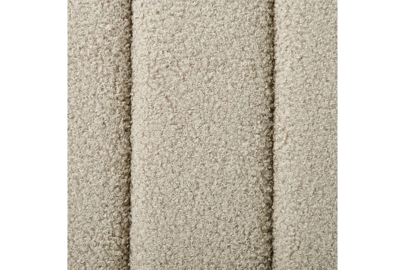 Seng med lamelramme Lunan - Beige, sort/Bouclé, 180x200 cm - Møbler - Senge - Sengeramme & sengestel