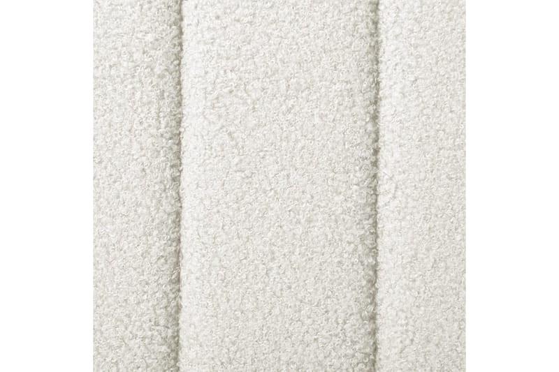 Seng med lamelramme Lunan - Hvid, Sort/Bouclé, 140x200 cm - Møbler - Senge - Sengeramme & sengestel