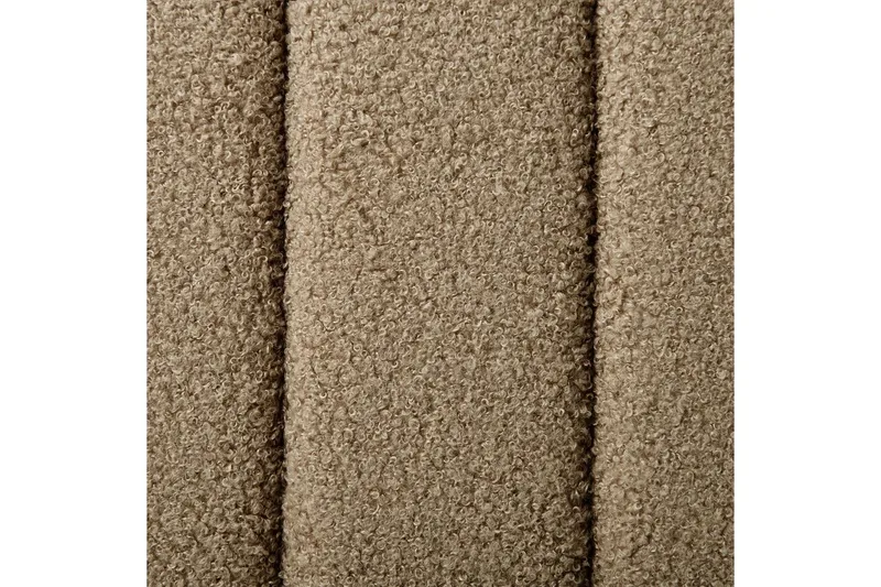 Seng med lamelramme Lunan - Taupe, sort/Bouclé, 160x200 cm - Møbler - Senge - Sengeramme & sengestel