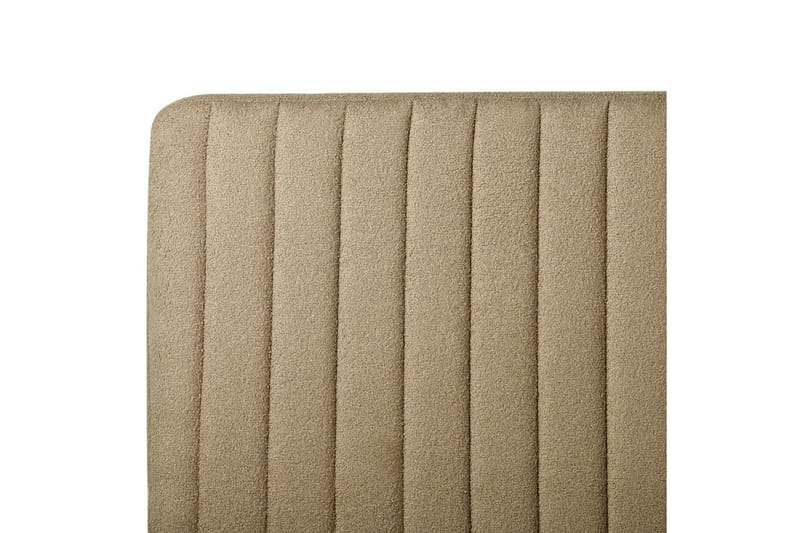 Seng med lamelramme Lunan - Taupe, sort/Bouclé, 160x200 cm - Møbler - Senge - Sengeramme & sengestel