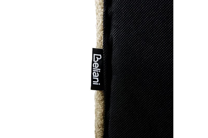 Seng med lamelramme Lunan - Taupe, sort/Bouclé, 160x200 cm - Møbler - Senge - Sengeramme & sengestel