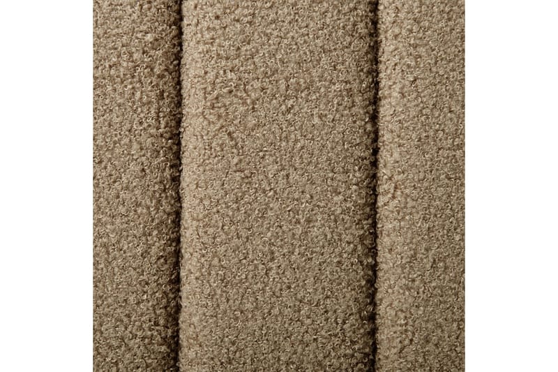 Seng med lamelramme Lunan - Taupe, sort/Bouclé, 180x200 cm - Møbler - Senge - Sengeramme & sengestel