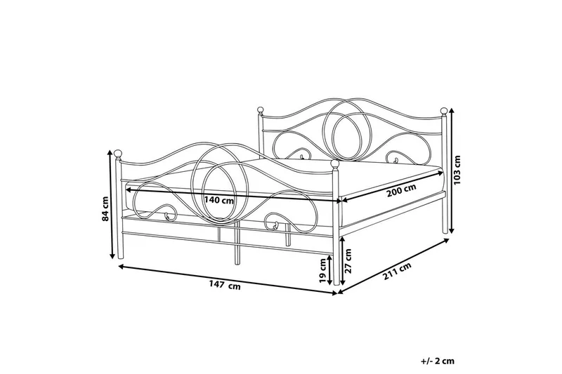 Seng med lamelramme Lyra - Hvid - Møbler - Senge - Sengeramme & sengestel