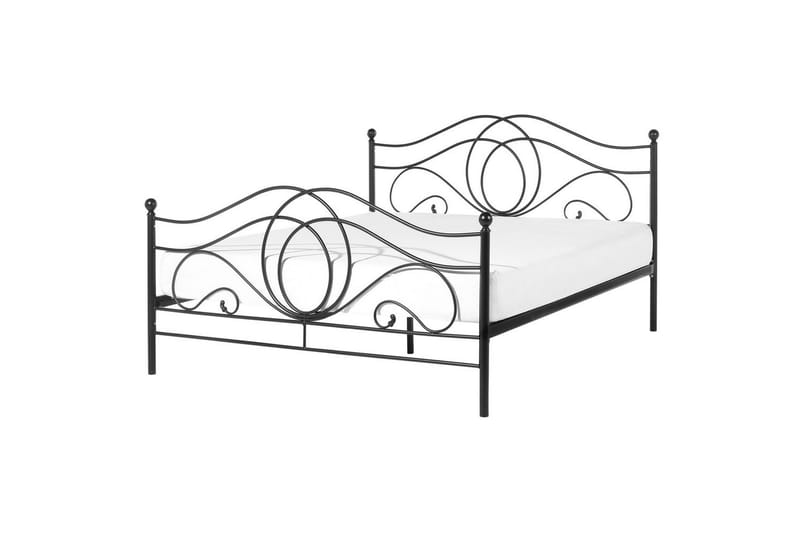 Seng med lamelramme Lyra - Sort - Møbler - Senge - Sengeramme & sengestel