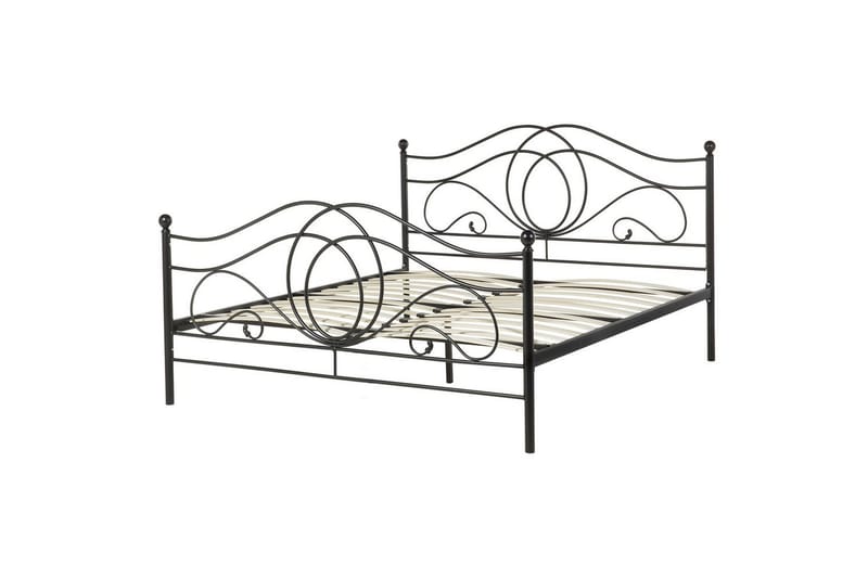 Seng med lamelramme Lyra, Sort