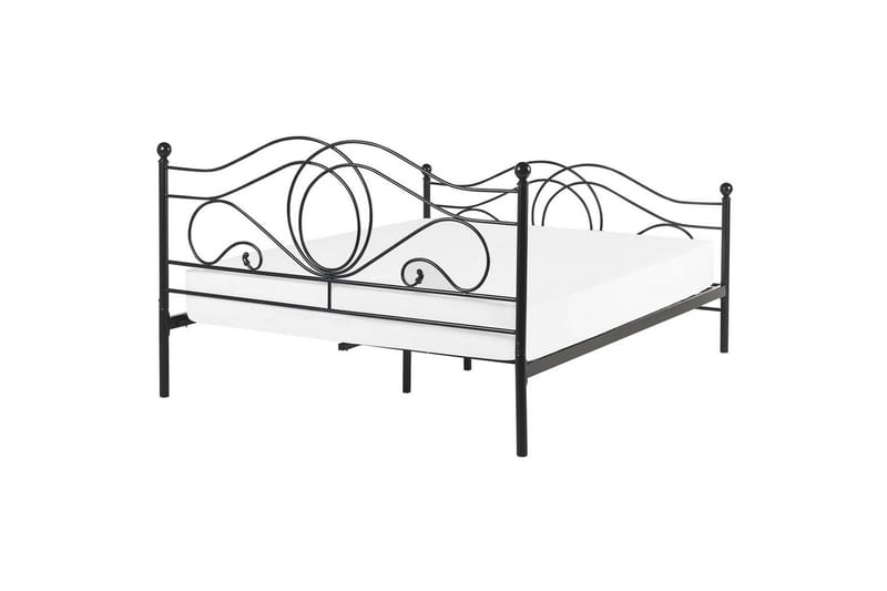 Seng med lamelramme Lyra - Sort - Møbler - Senge - Sengeramme & sengestel