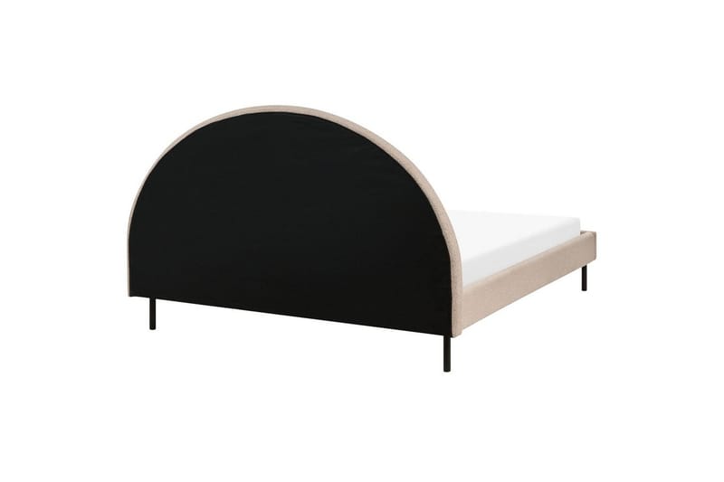 Seng med lamelramme Margut - Beige/Bouclé, Beige/bouclé, 160x200 cm - Møbler - Senge - Sengeramme & sengestel