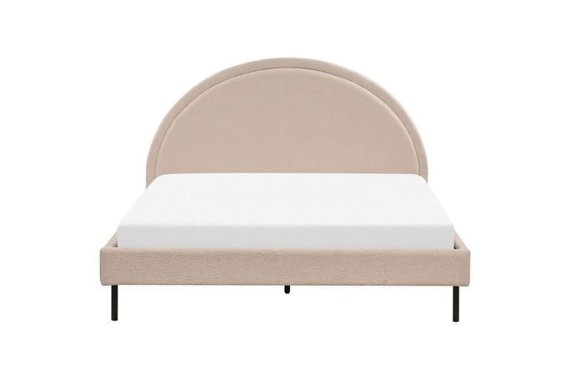 Seng med lamelramme Margut - Beige/Bouclé, Beige/bouclé, 160x200 cm - Møbler - Senge - Sengeramme & sengestel