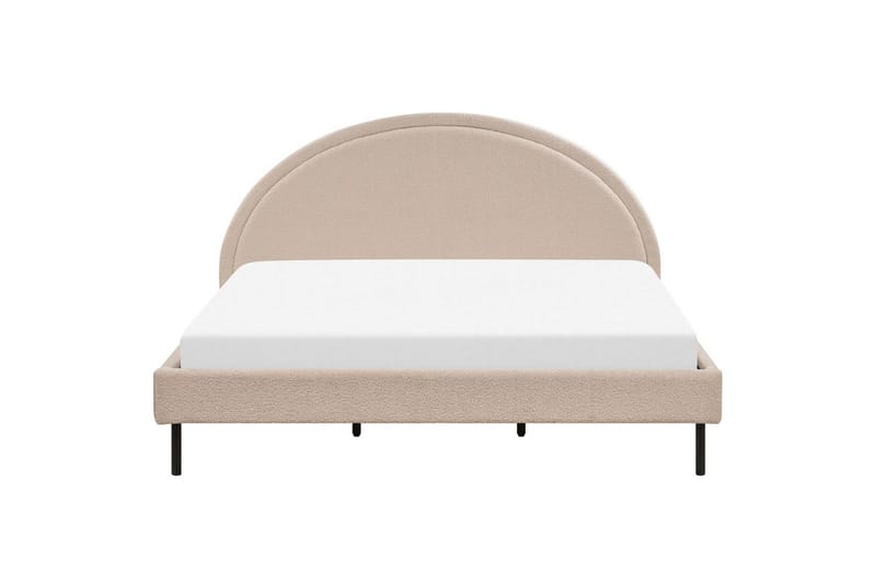 Seng med lamelramme Margut - Beige/Bouclé, Beige/bouclé, 180x200 cm - Møbler - Senge - Sengeramme & sengestel