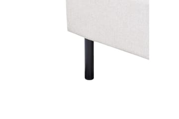 Seng med lamelramme Margut - Beige/Polyester, Beige/polyester, 160x200 cm - Møbler - Senge - Sengeramme & sengestel