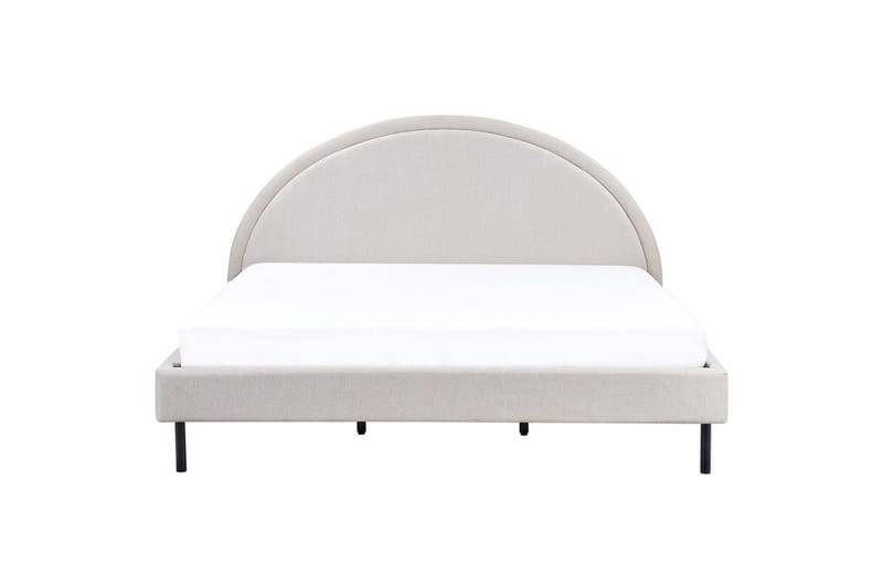 Seng med lamelramme Margut - Beige/Polyester, Beige/polyester, 180x200 cm - Møbler - Senge - Sengeramme & sengestel