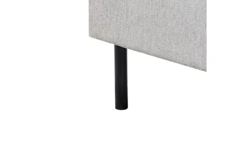 Seng med lamelramme Margut - Grå/Polyester, 160x200 cm - Møbler - Senge - Sengeramme & sengestel