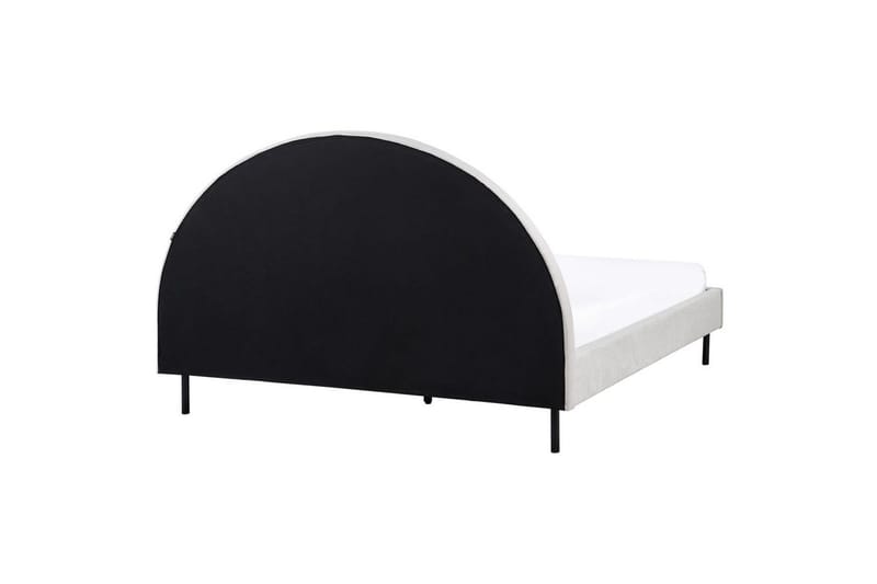 Seng med lamelramme Margut - Grå/Polyester, 160x200 cm - Møbler - Senge - Sengeramme & sengestel