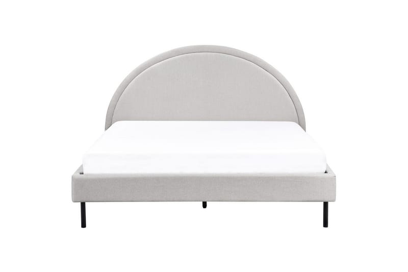 Seng med lamelramme Margut - Grå/Polyester, 160x200 cm - Møbler - Senge - Sengeramme & sengestel