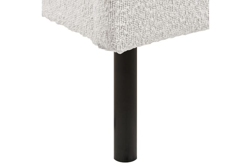 Seng med lamelramme Margut - Hvid/Bouclé, 160x200 cm - Møbler - Senge - Sengeramme & sengestel