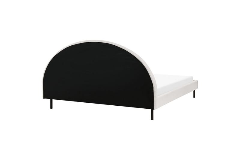 Seng med lamelramme Margut - Hvid/Bouclé, 180x200 cm - Møbler - Senge - Sengeramme & sengestel