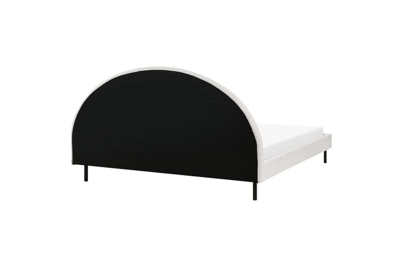 Seng med lamelramme Margut - Hvid/Bouclé, 180x200 cm - Møbler - Senge - Sengeramme & sengestel