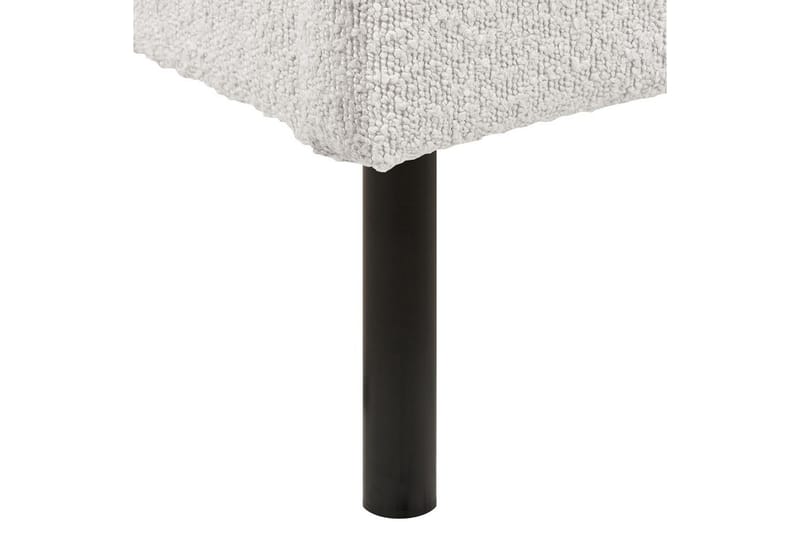 Seng med lamelramme Margut - Hvid/Bouclé, 180x200 cm - Møbler - Senge - Sengeramme & sengestel