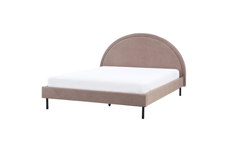 Seng med lamelramme Margut - Taupe/Bouclé, 160x200 cm - Møbler - Senge - Sengeramme & sengestel