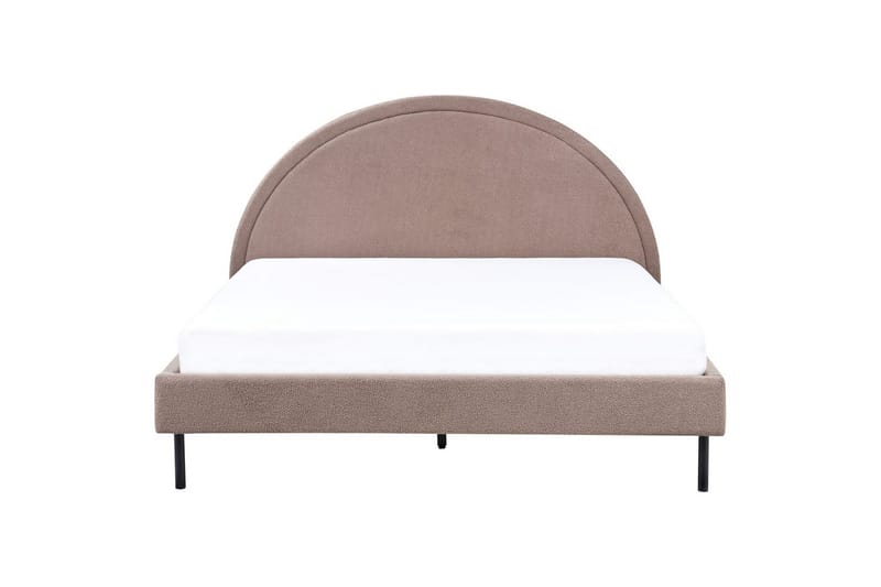 Seng med lamelramme Margut - Taupe/Bouclé, 160x200 cm - Møbler - Senge - Sengeramme & sengestel
