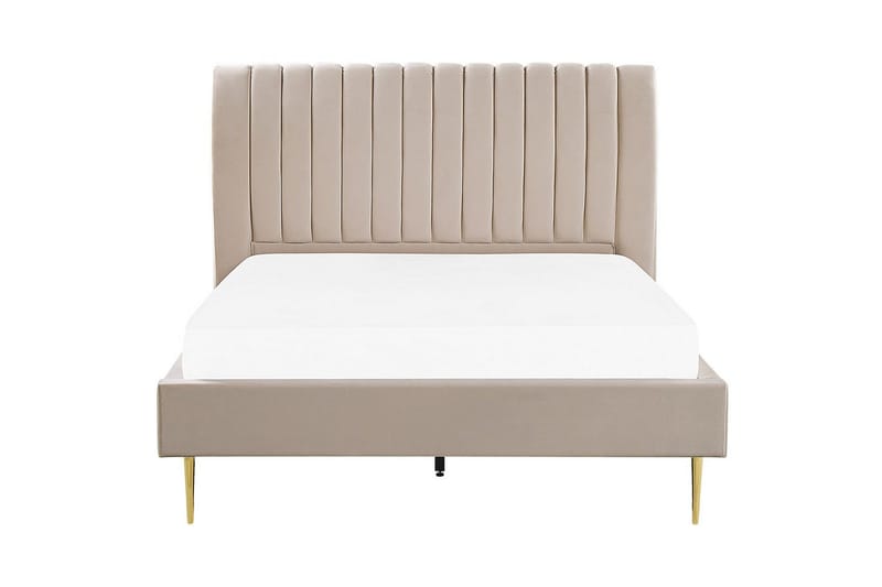 Seng med lamelramme Marville - Beige, 140x200 cm - Møbler - Senge - Sengeramme & sengestel